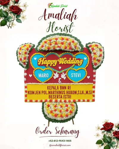 Karangan Papan Bunga Pernikahan di Atria Hotel Malang